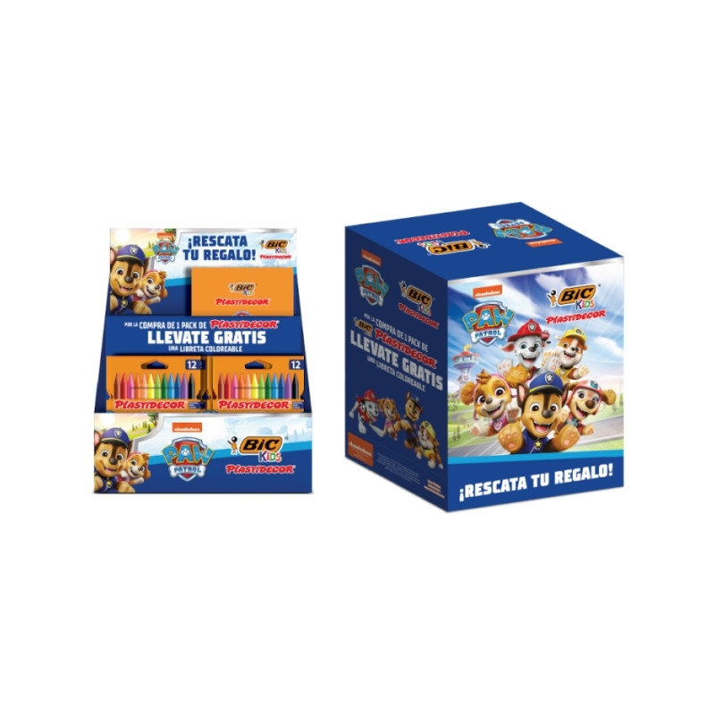 Bic Kids Plastidecor Patrulla Canina Expositor con 24 Packs