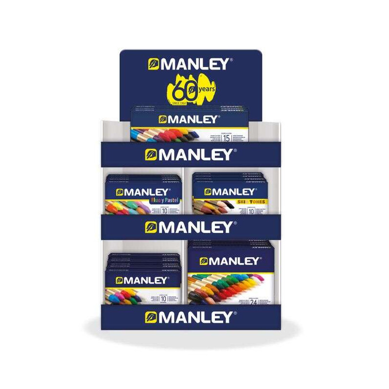 Manley Expositor de 40 Packs Surtidos de Ceras Blandas 