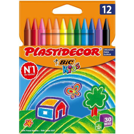 Bic Kids Plastidecor Caja de 12 Lapices de Cera - 3,18€