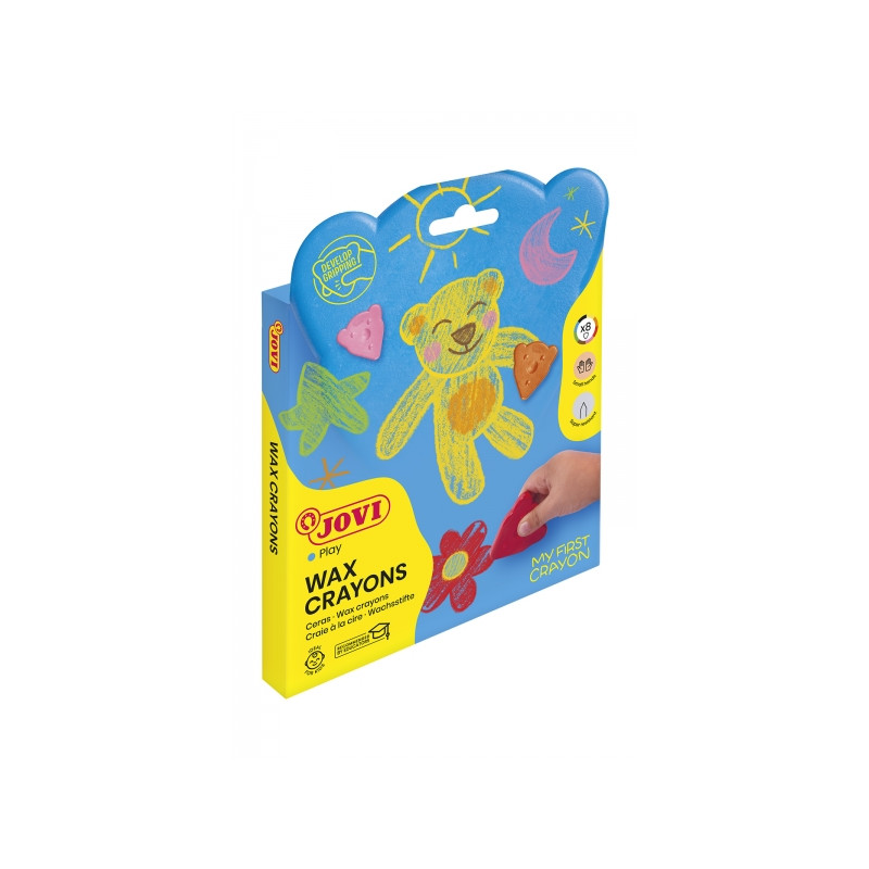 Jovi My First Crayon Estuche de 8 Ceras con Forma de Oso 