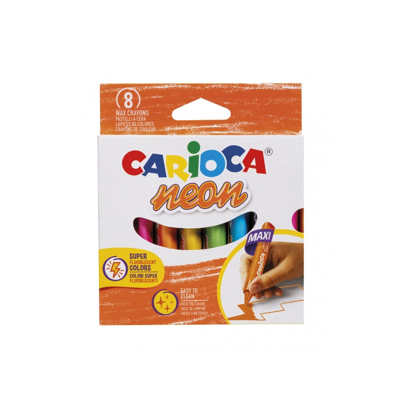Carioca Ceras Neon Pack de 8 Ceras Varios Compatible - 1,21€