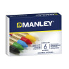Manley Pack de 6 Ceras Blandas de Trazo Suave - 1,52€