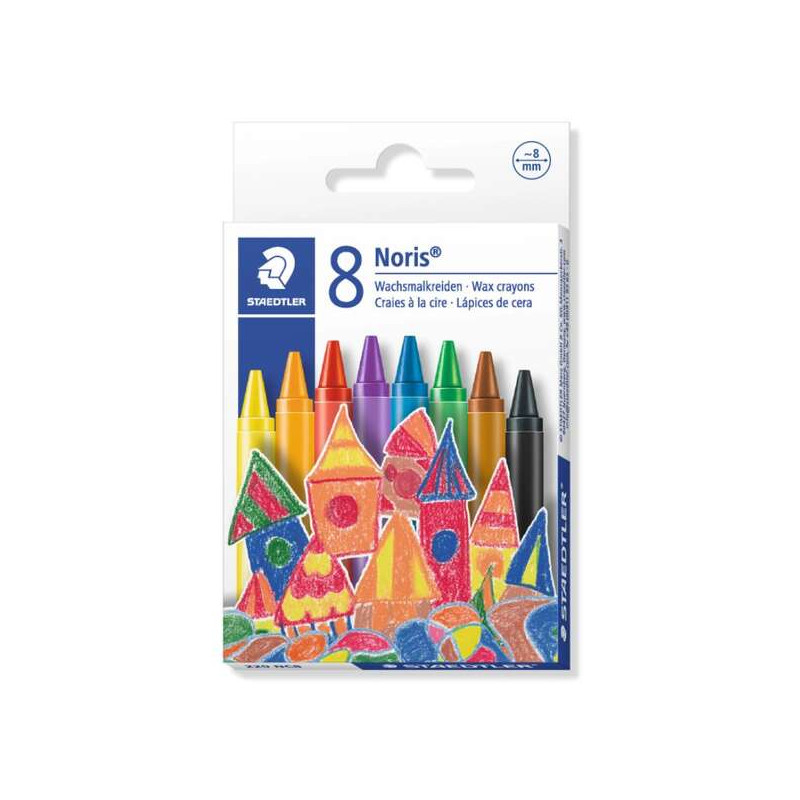 Staedtler Noris 220 Pack de 8 Ceras Redondas - 1,94€