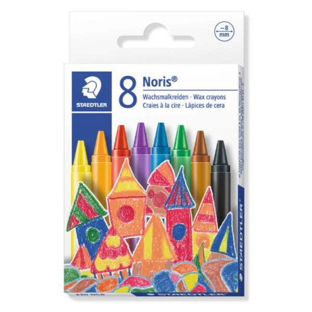 Staedtler Noris 220 Pack de 8 Ceras Redondas - 1,94€