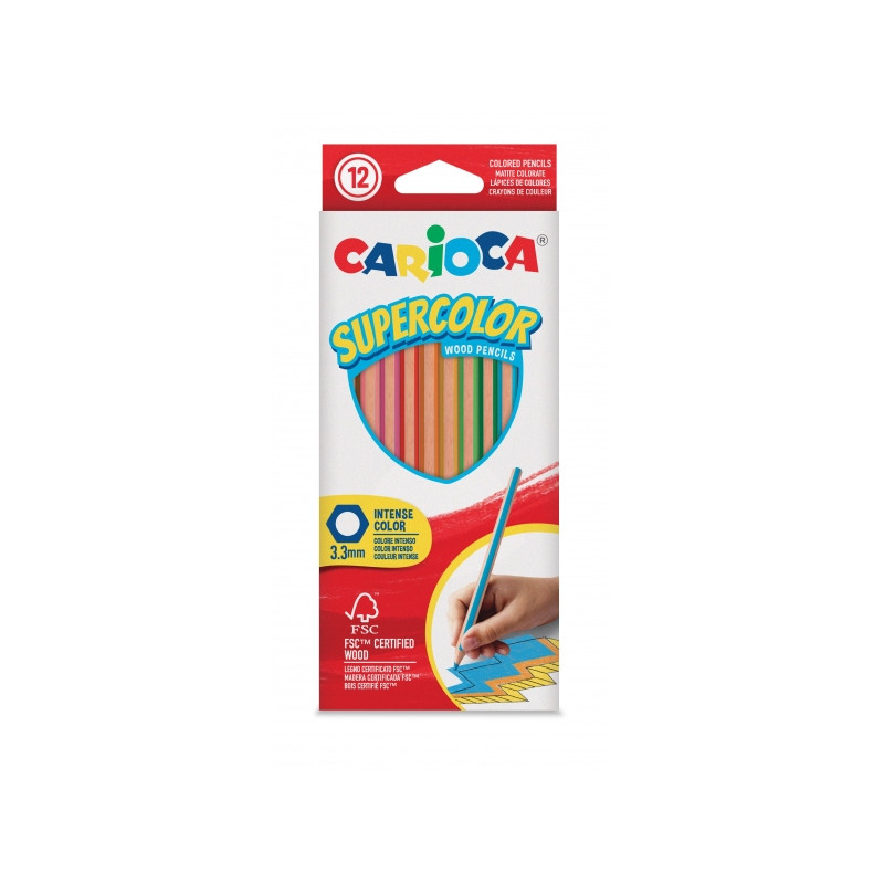 Carioca Supercolor Pack de 12 Lapices de Colores - 1,29€