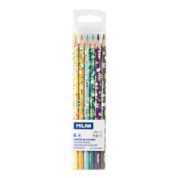 Milan Happy Bots Pack de 6 Lapices de Colores - 1,62€