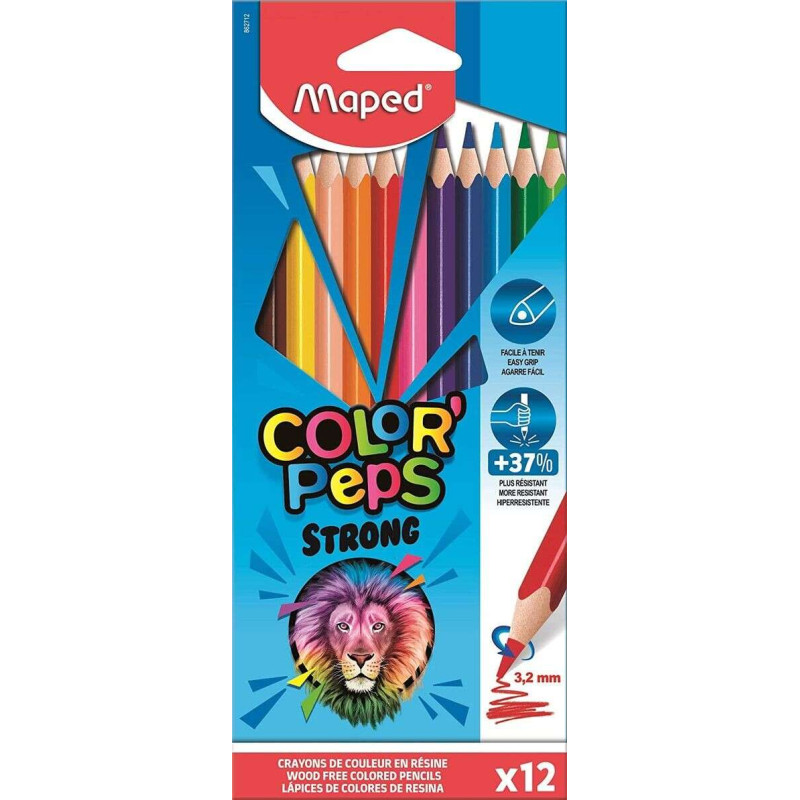 Maped Color´Peps Strong Pack de 12 Lapices Triangulares de