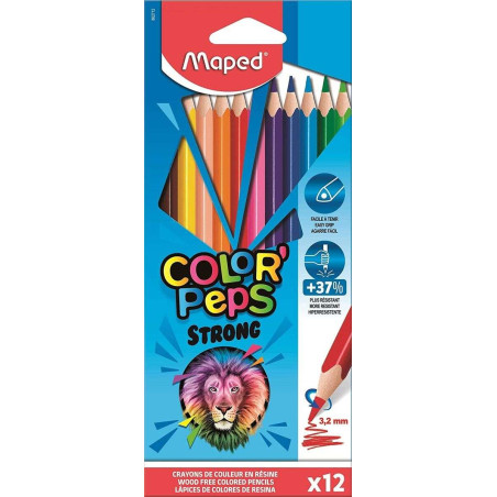 Maped Color´Peps Strong Pack de 12 Lapices Triangulares de