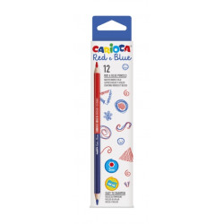 Carioca Pack de 12 Lapices Rojo y Azul Compatible - 1,78€