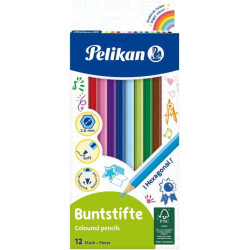Pelikan Caja de 12 Lapices de Colores Hexagonales Lacados 