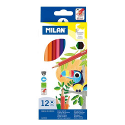 Milan Pack de 12 Lapices Hexagonales de Colores - 1,97€