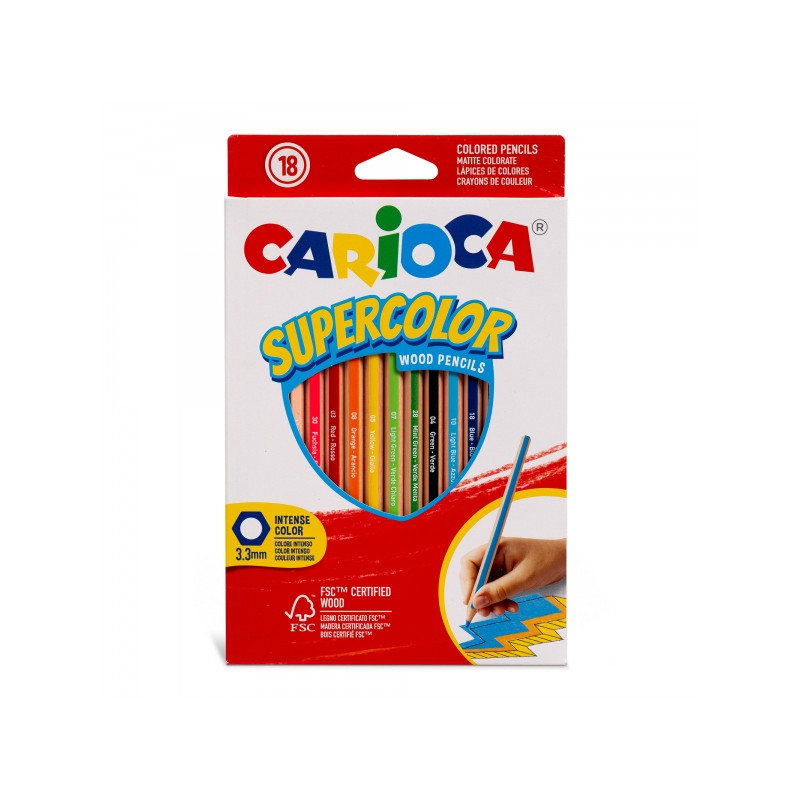 Carioca Supercolor Pack de 18 Lapices de Colores - 2,01€