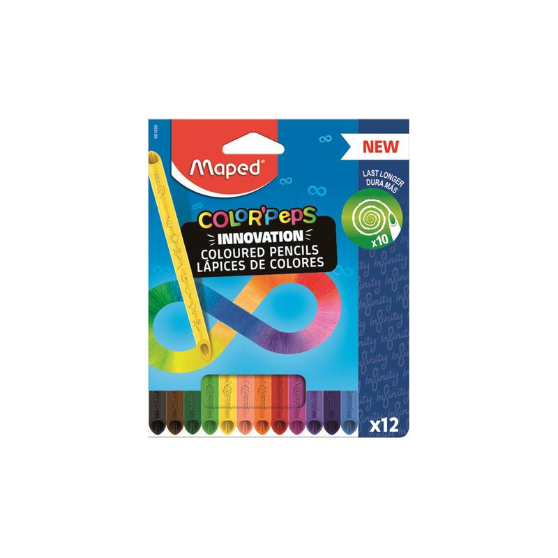 Maped Color`Peps Infinity Pack de 12 Lapices de Colores de