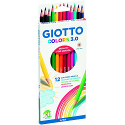 Giotto Colors 3.0 Pack de 12 Lapices Hexagonales de Colores