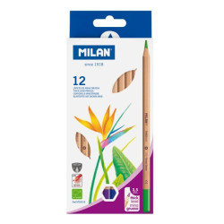 Milan Pack de 12 Lapices Hexagonales de Colores - 2,30€