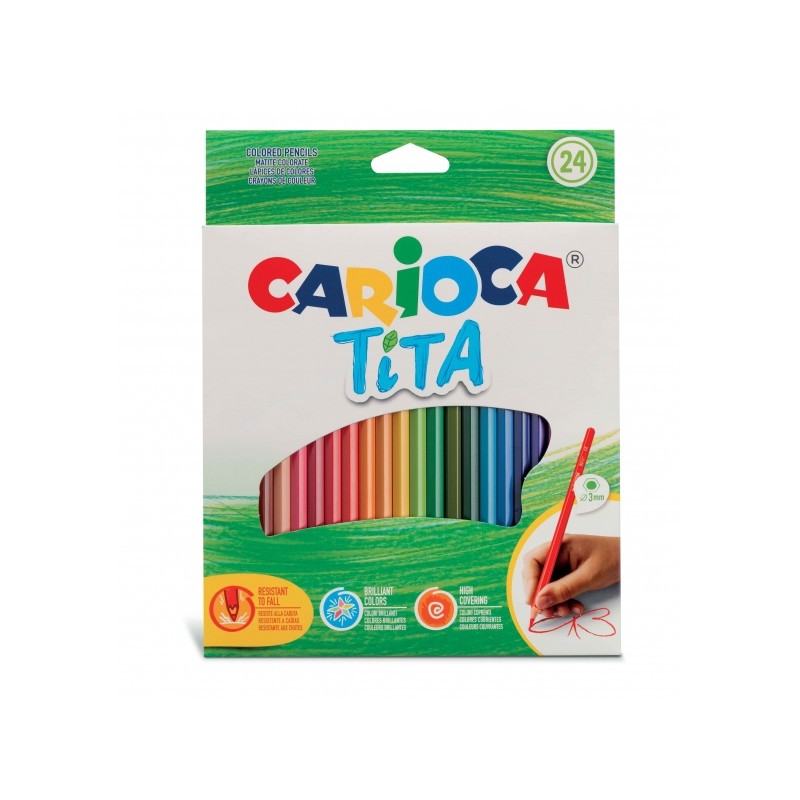 Carioca Tita Pack de 24 Lapices de Resina Compatible - 2,72€