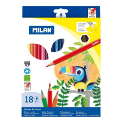 Milan Pack de 18 Lapices Hexagonales de Colores - 2,83€