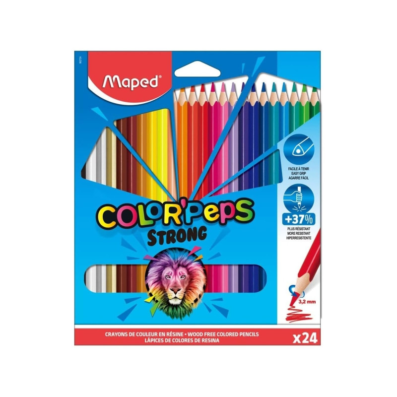 Maped Color´Peps Strong Pack de 24 Lapices Triangulares de