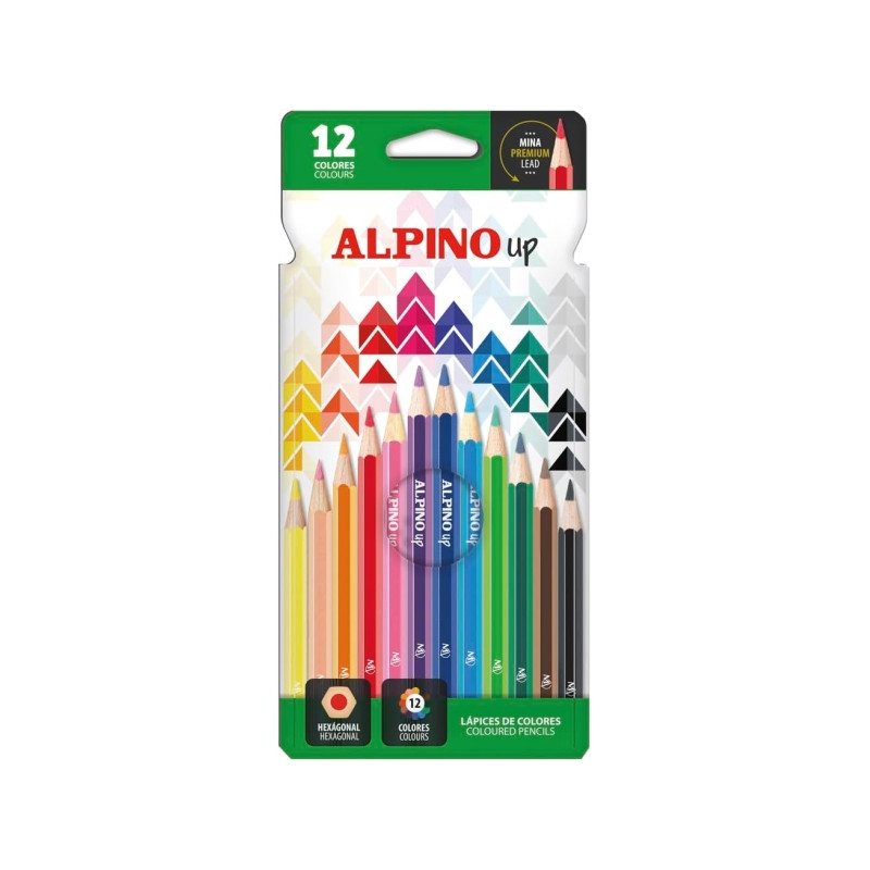 Alpino Up Pack con 12 Lapices de Colores Hexagonales - 3,17€