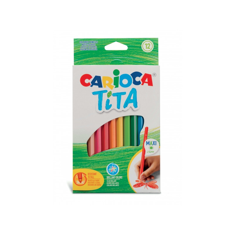 Carioca Tita Maxi Pack de 12 Lapices de Resina - 3,32€