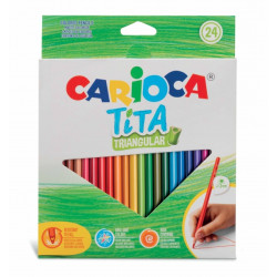 Carioca Tita Pack de 24 Lapices Triangulares - 3,32€