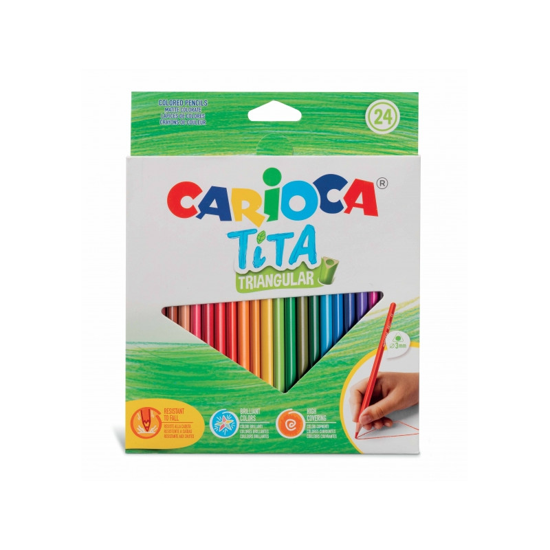 Carioca Tita Pack de 24 Lapices Triangulares - 3,32€