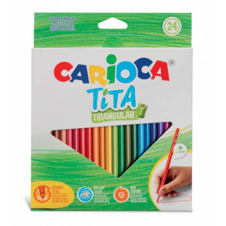 Carioca Tita Pack de 24 Lapices Triangulares - 3,32€