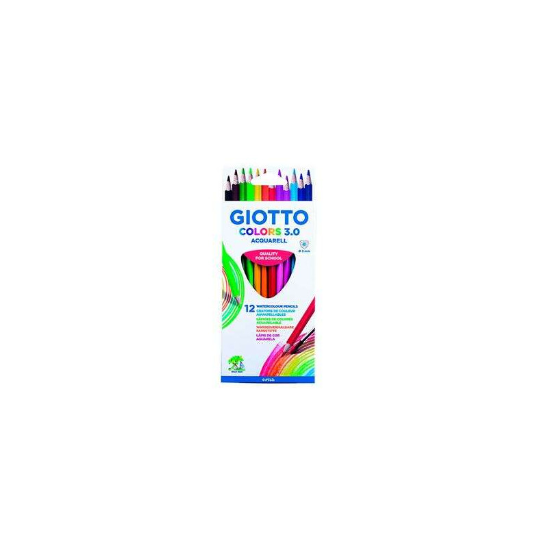 Giotto Colors Acquarell 3.0 Pack de 12 Lapices Triangulares