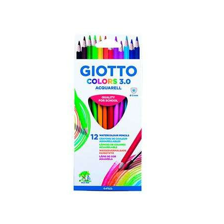 Giotto Colors Acquarell 3.0 Pack de 12 Lapices Triangulares