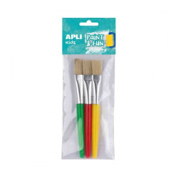 Apli Pack de 3 de Pinceles Jumbo para Niños - 4,05€