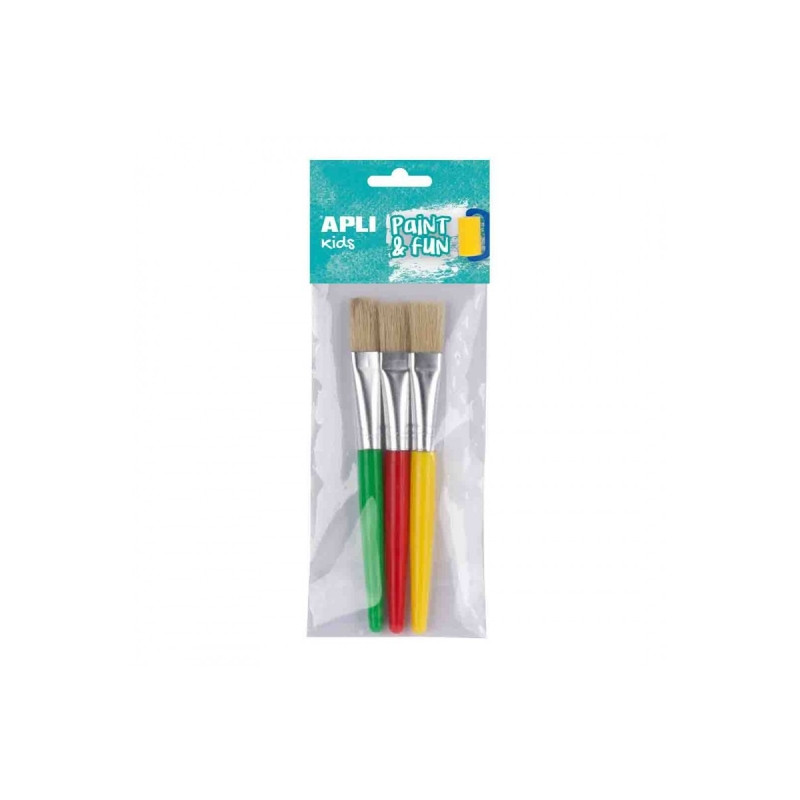 Apli Pack de 3 de Pinceles Jumbo para Niños - 4,05€