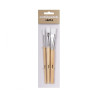 Apli Pack de 3 de Pinceles de Madera para Manualidades 