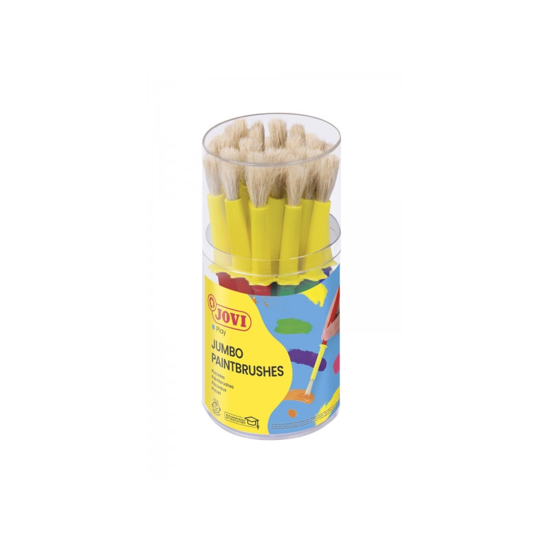 Jovi Jumbo Paint Brushes Bote 20 Pinceles Medianos Pelo