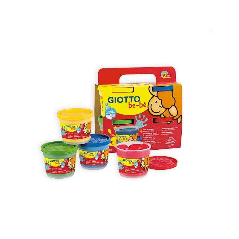 Giotto Bebe Pack de 4 Botes de Pintura para Dedos - 11,52€