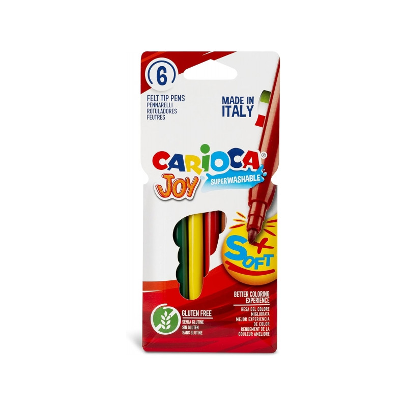 Carioca Joy Paperboard Pack de 6 Rotuladores de Punta Fina