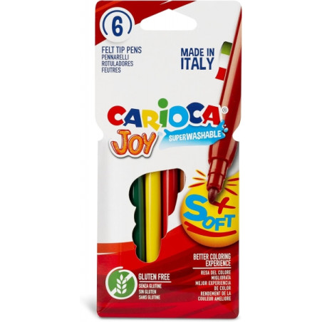 Carioca Joy Paperboard Pack de 6 Rotuladores de Punta Fina
