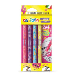 Carioca Memo Erase 2 en 1 Pack con 4 Rotuladores - 1,60€