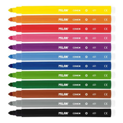 Cartucho de tinta Milan Pack de 12 Rotuladores - 1,97€