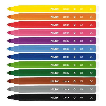 Cartucho de tinta Milan Pack de 12 Rotuladores - 1,97€