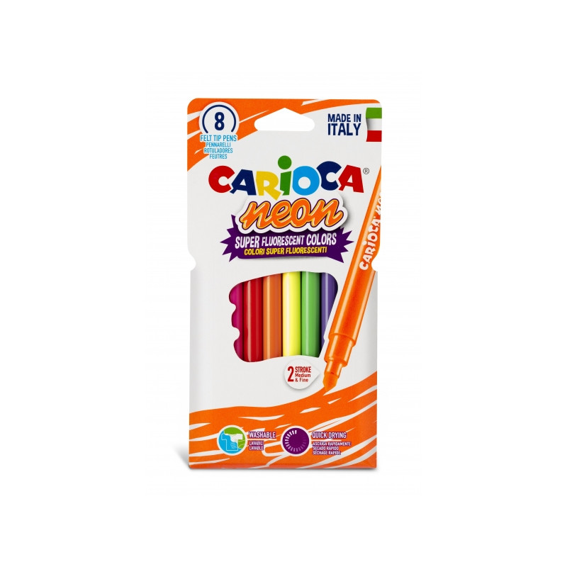 Cartucho de tinta Carioca Neon Pack de 8 Rotuladores - 2,09€