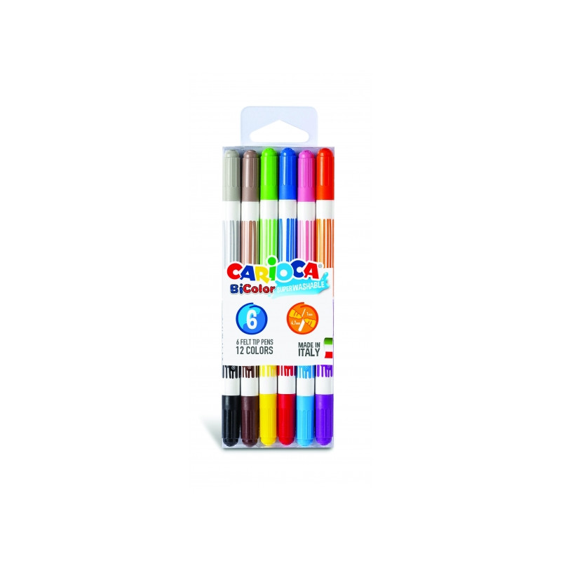 Cartucho de tinta Carioca Bicolor Pack de 6 Rotuladores 