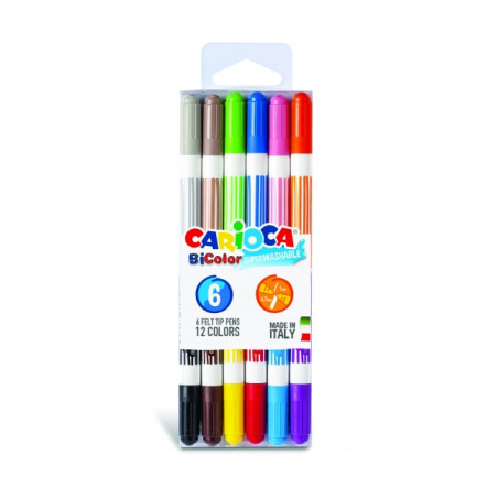 Cartucho de tinta Carioca Bicolor Pack de 6 Rotuladores 