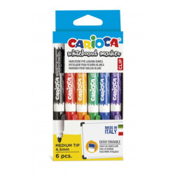 Carioca Pack de 6 Rotuladores para Pizarra Blanca - 2,35€