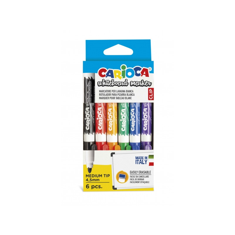 Carioca Pack de 6 Rotuladores para Pizarra Blanca - 2,35€