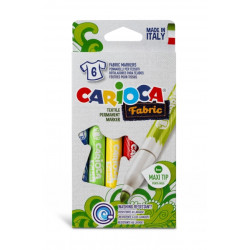 Cartucho de tinta Carioca Fabric Pack de 6 Rotuladores para