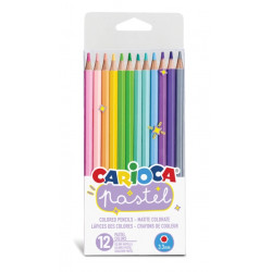 Carioca Pack de 12 Lapices de Madera Pastel - 2,89€
