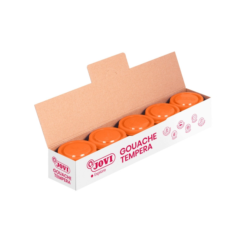 Jovi Bote de Tempera Escolar 35ml Naranja Compatible - 0,68€