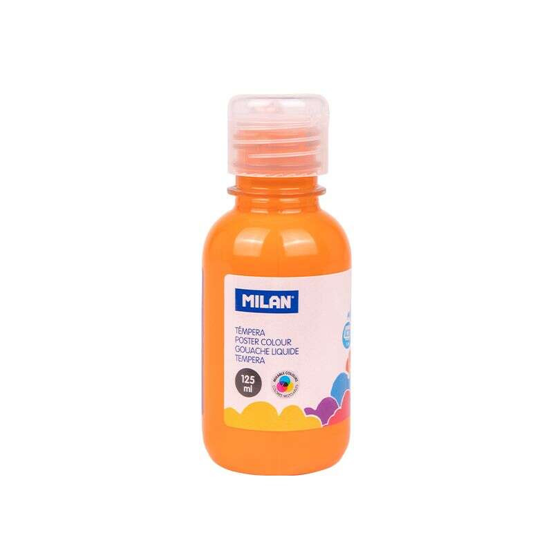 Milan Botella de Tempera 125ml Naranja Compatible - 1,36€