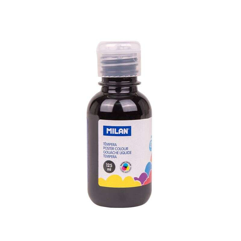Milan Botella de Tempera 125ml Negro Compatible - 1,36€