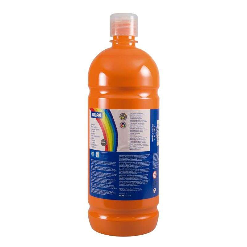 Milan Botella de Tempera 1000ml Naranja Compatible - 4,88€